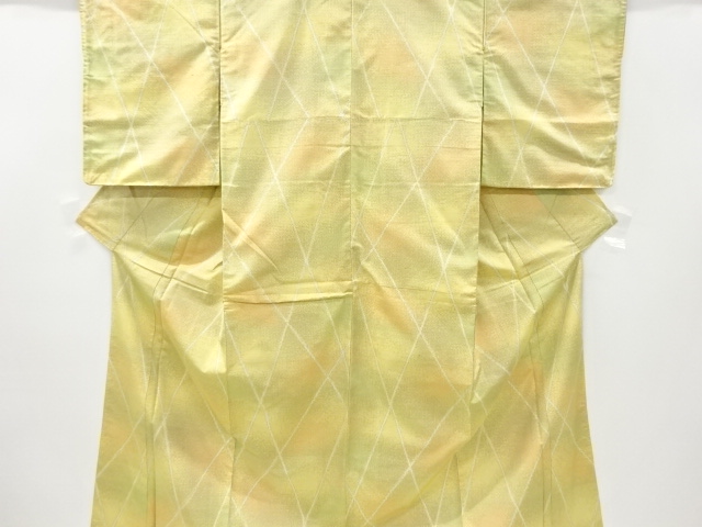 リサイクル　抽象模様織り出し十日町紬着物